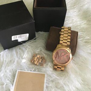 Large Michael Kors Rose Gold Watch-Needs a Battery
